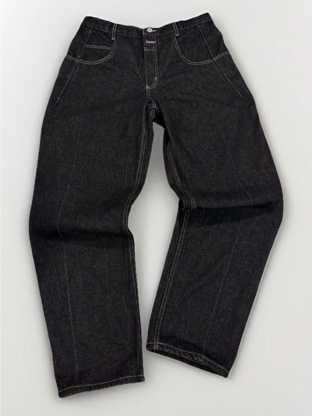 90s Vintage Guess Jeans Pascal Loose Fit Tapered Leg Size 33 Black Baggy Heavy